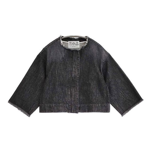 Rakuten - R&D.M.Co- CUT OFF DENIM JAKET 定価53900円 カットオフ デニムジャケット ブラック レディース オールドマンズテーラー【中古】6-0518M