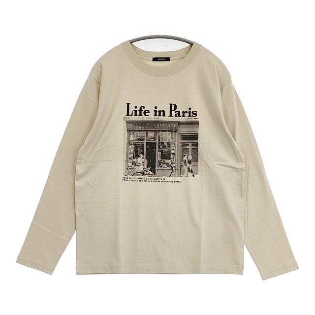 Rakuten - JOURNAL STANDARD 新品 PARIS PHOTOロンT 長袖Tシャツ カットソー ロンT 25SS ベージュ レディース ジャーナルスタンダード【中古】6-0518M
