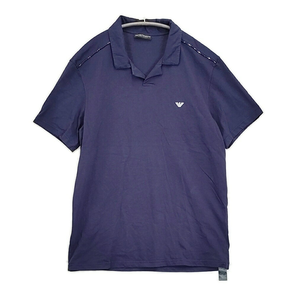 Emporio Armani コットン サイズL ポロシャツ ネイビー メンズ エンポリオ・アルマーニ【中古】6-0512S