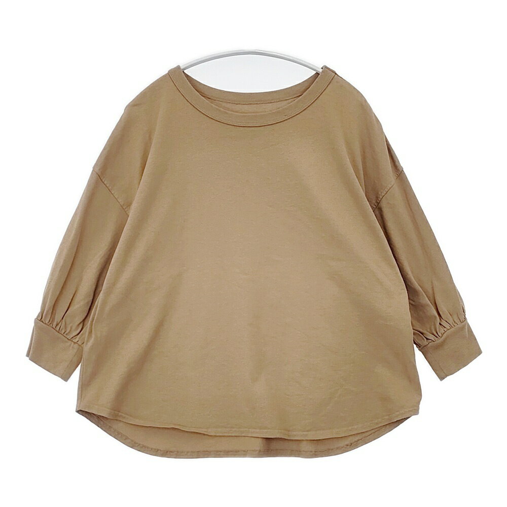 Rakuten - Hands of creation コットン 七分袖 ワイドシルエット 後染め 日本製 サイズF Tシャツ カットソー ベージュ レディース ハンズオブクリエイション【中古】6-0511M