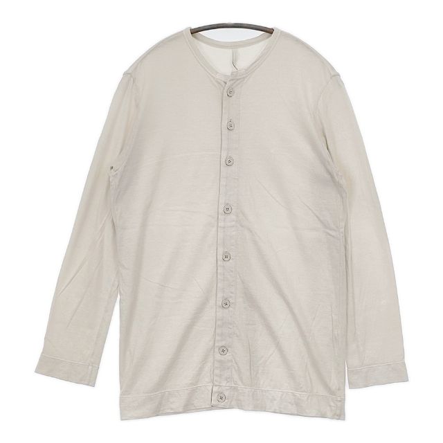 NO CONTROL AIR コットン レーヨン カーディガン 製品染め 長袖Tシャツ カットソー ロンT ベージュ レディース ノーコントロールエアー5-0907M