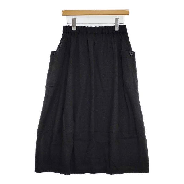 ayanasu アヤナス mark and plus コットンリネン ロングスカート ブラック レディース【中古】5-1022M