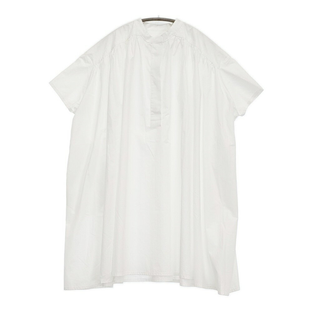 ELEPH エレフ ELC5010401 サイズS ギャザー ワイド プルオーバー チュニック ホワイト レディース【中古】5-0819S