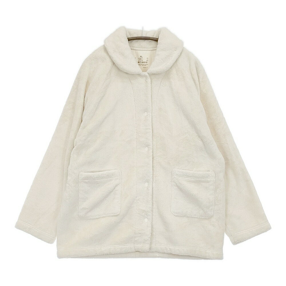 無印良品 ボアパジャマセットアップ 電気が起きにくい着る毛布 サイズXL MUJI セットアップ ホワイト レディース 無印良品【中古】5-1214T