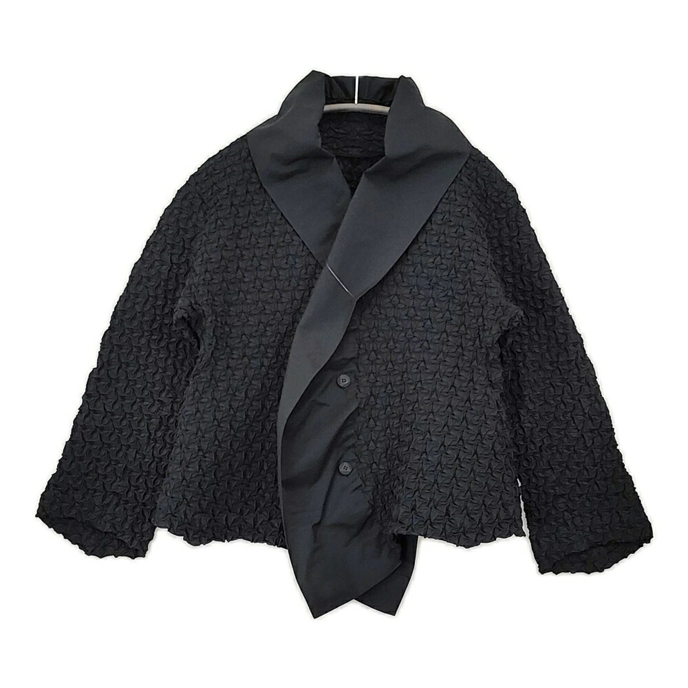 Rakuten - ISSEY MIYAKE 3Dスチーム シワ加工 ジャケット IM62FD507 サイズ2 ジャケット ブラック レディース イッセイミヤケ【中古】6-0418M