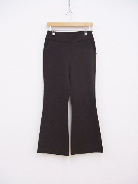 Rakuten - AULA サイズ1 フレアパンツ ハイウエスト パンツ ブラウン レディース アウラ【中古】2-1123T