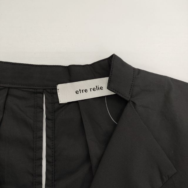 etre relie エトレリー タイプライターサイド釦チュニック 定価17600円 143309 チュニック ブラック レディース【中古】5-0614S