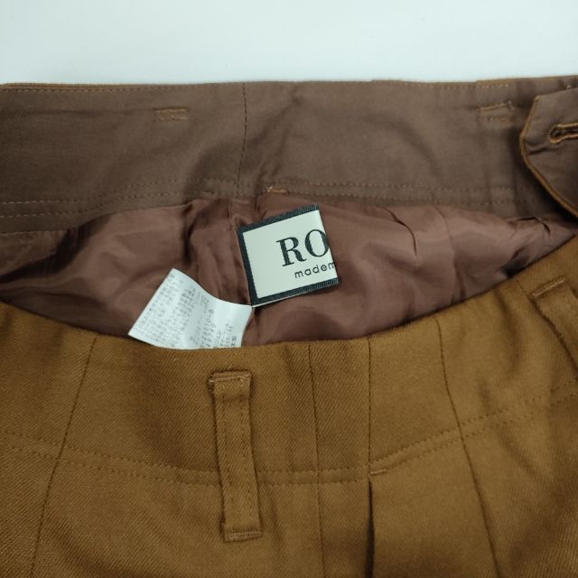 ROPE' GWS-29510-B ウール センタープレススラックス パンツ ブラウン レディース ロペ【中古】5-0917T 3