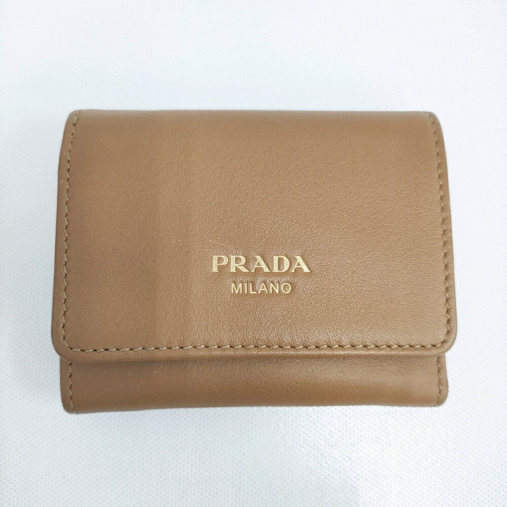 本日ラストセール　美品　PRADA プラダ　二つ折り　財布　ケース　茶　箱 36634077_01.jpg