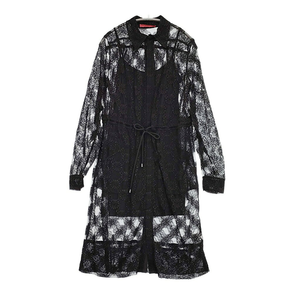 Rakuten - VIVIENNE TAM レース ロングブラウス ワンピース 08276844 サイズ38 ワンピース ブラック レディース ヴィヴィアンタム【中古】6-0225M