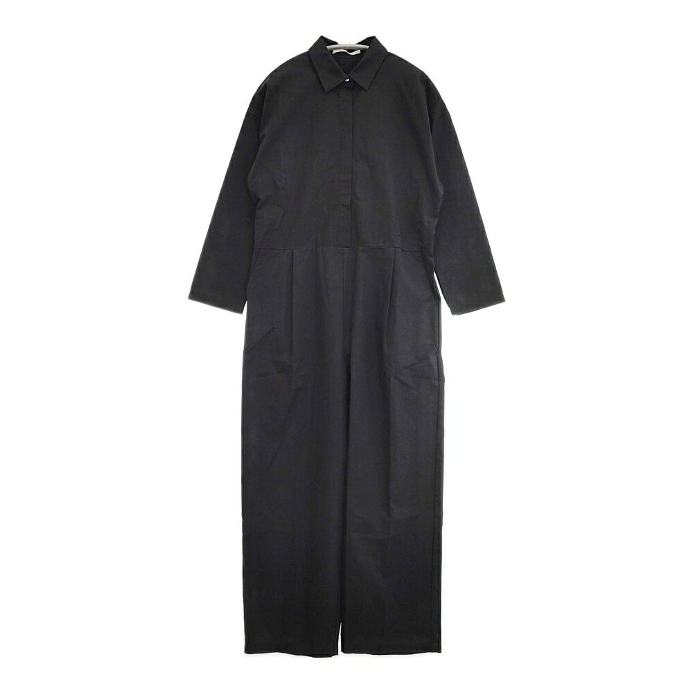 Rakuten - evam eva コットン E243T063 サイズ1 オールインワン ツナギ 24AW ブラック レディース エヴァムエヴァ【中古】6-0225M