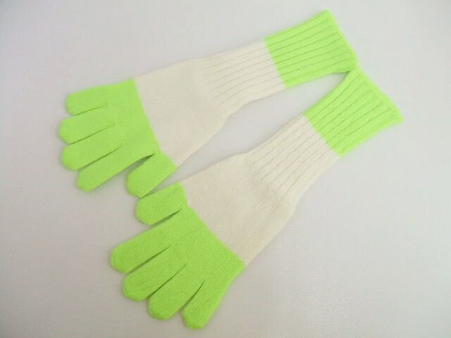 EZ DO by EACH TIME 新品 Border Gloves サイズS 手袋 イエロー ホワイト メンズ イーチタイム【中古】1-0311T♪