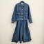 Graphpaper 新品 Belted Denim Dress GL201-60162B 定価59400円 サイズ0 ワンピース ブルー レディース グラフペーパー【中古】4-0325M♪