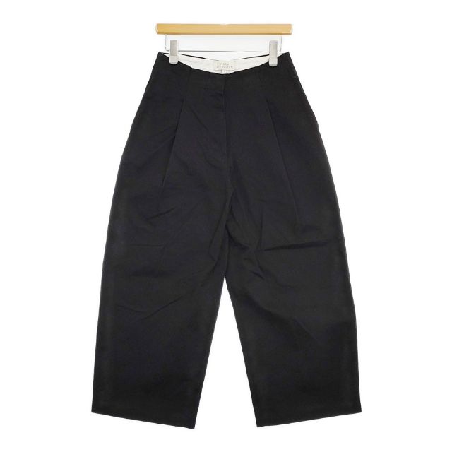 STUDIO NICHOLSON LYDDEN PEACHED COTTON TWILL 定価59400円 サイズ1 パンツ 24AW ブラック レディース スタジオ ニコルソン6-0520G
