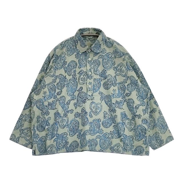 Rakuten - 45R/45rpm 504オックスペイズリープリントのMシャツ 定価49500円 長袖シャツ ライトグリーン レディース フォーティーファイブアールピーエム【中古】6-0520M