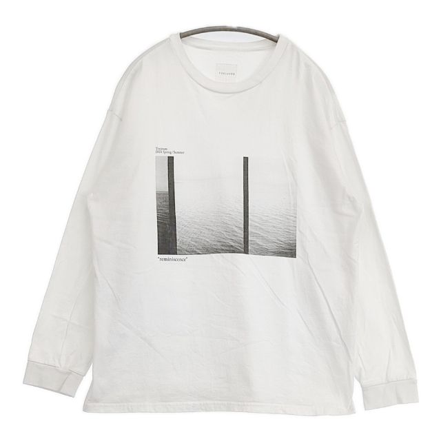 Toujours Photo Print long Sleeve T-shirt フォトプリント グラフィックプリント 定価28600円 長袖Tシャツ カットソー ロンT 24SS ホワイト レディース トゥジュー6-0513M