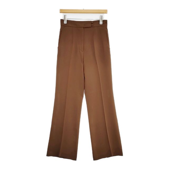 Mame Kurogouchi High Waisted Center Creased Suit Trousers 定価46200円 ハイウエスト パンツ ブラウン レディース マメクロゴウチ6-0513G