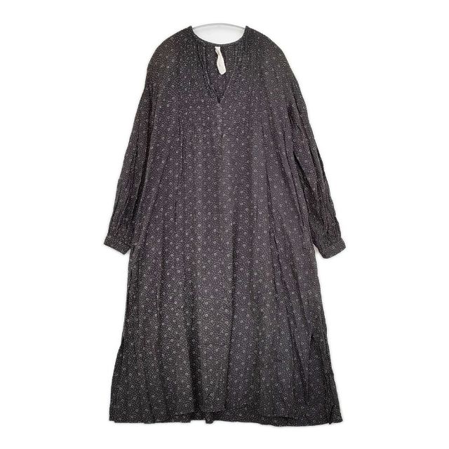 Rakuten - URBAN RESEARCH DOORS siiwa ピンタック インド製 コットン 総柄 ワンピース チャコールグレー レディース アーバンリサーチドアーズ【中古】6-0307M