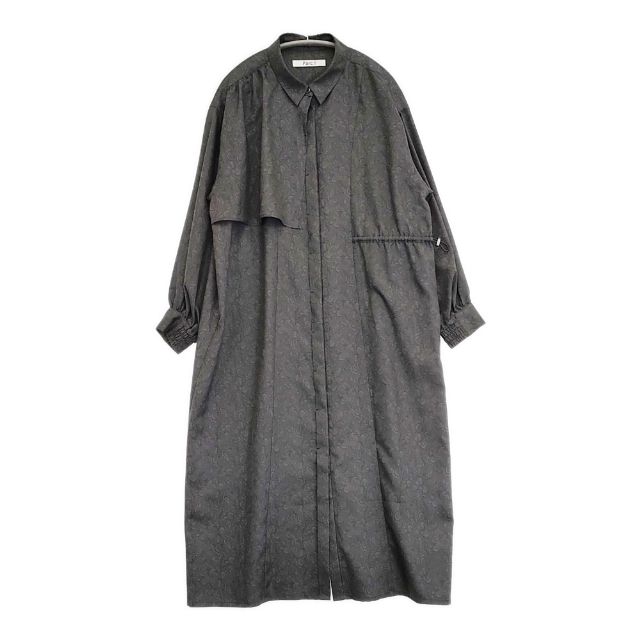 Rakuten - Parc.1 パルクアン ポリエステル 総柄 比翼ボタン ワンピース グレー レディース【中古】6-0305M