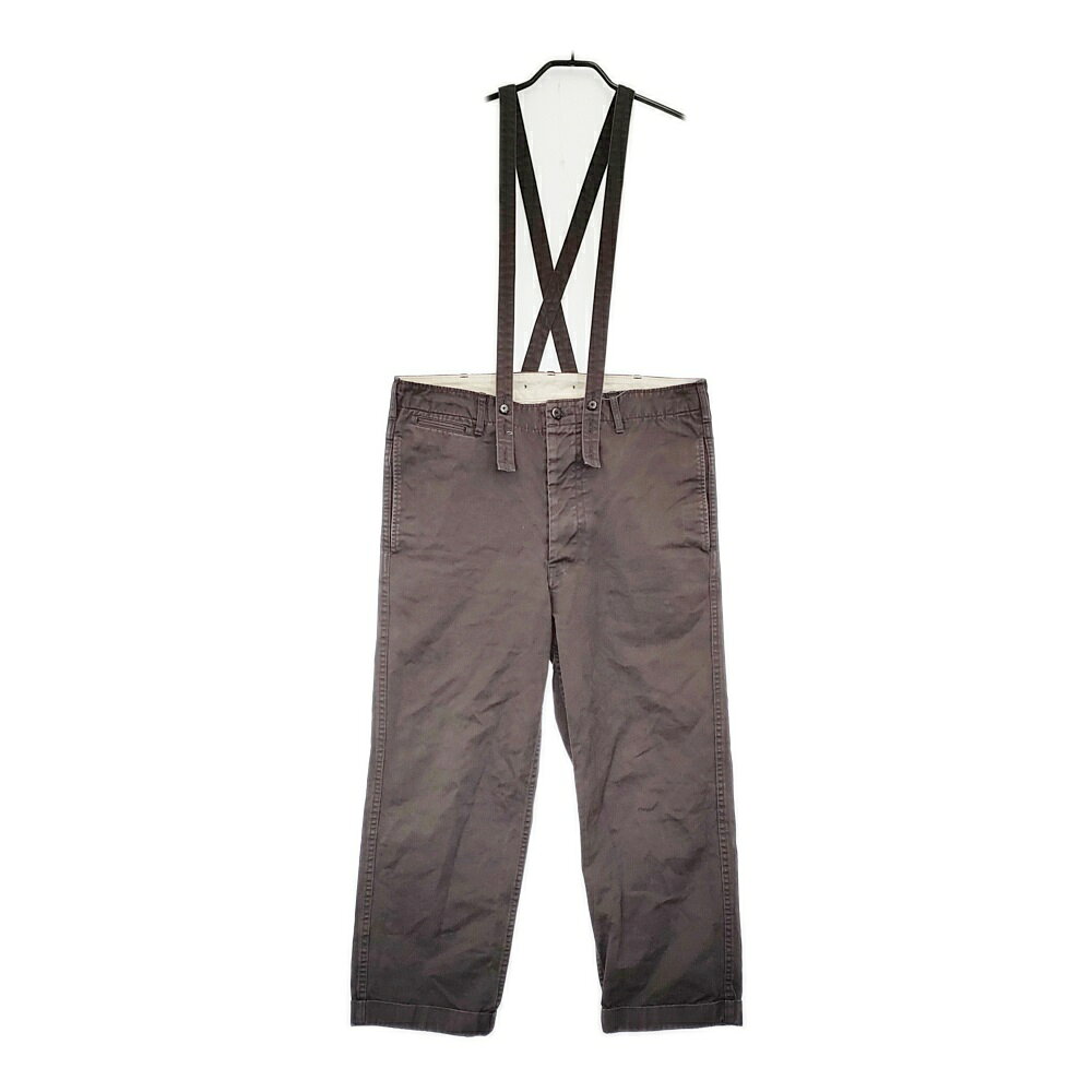 VISVIM CAMUS BRACES PANTS サイズ3 ハイウエスト サスペンダー パンツ 19AW チャコールグレー系 メンズ ビズビム/ヴィズヴィム6-0407G