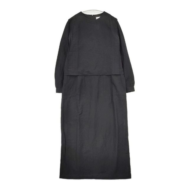 Rakuten - humoresque drape one piece コットンリネンドレス FS2103 ワンピース ブラック レディース ユーモレスク【中古】6-0408M
