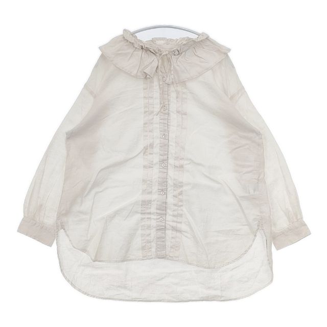 Rakuten - nest Robe/UpcycleLino 01213-1035 ラッフルカラー 定価25300円 ブラウス シャツ アイボリー レディース ネストローブ/アップサイクルリノ【中古】6-0408M