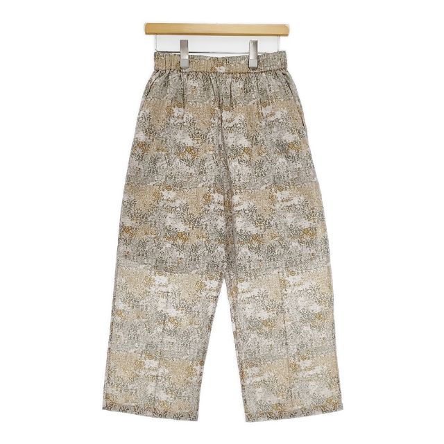 Rakuten - YARRA INDIAプリントパンツ 定価14000円 1525-270A インド製 コットン 総柄 パンツ 25SS ベージュ レディース ヤラ【中古】6-0408M