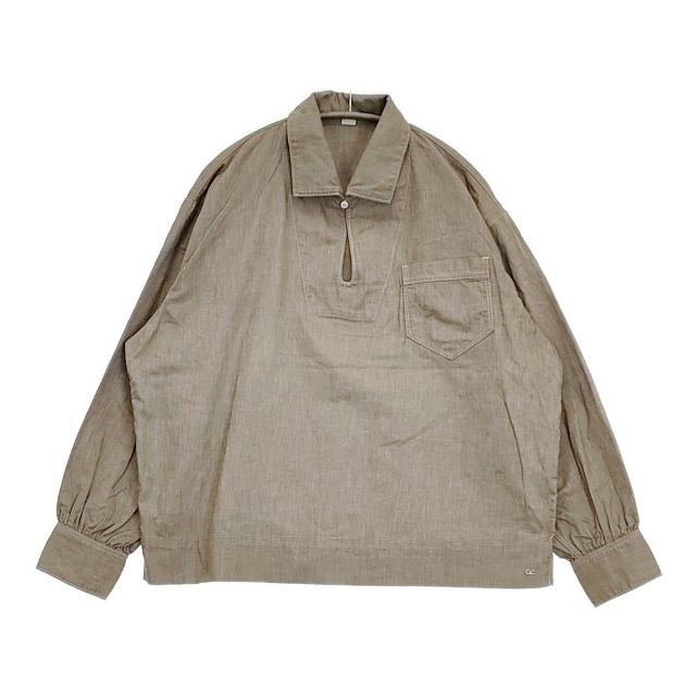 Rakuten - 45R/45rpm HERITAGE オックスシャンブレーのプルオーバーシャツ 定価24200円 長袖シャツ カーキ系 レディース フォーティーファイブアールピーエム【中古】6-0409M