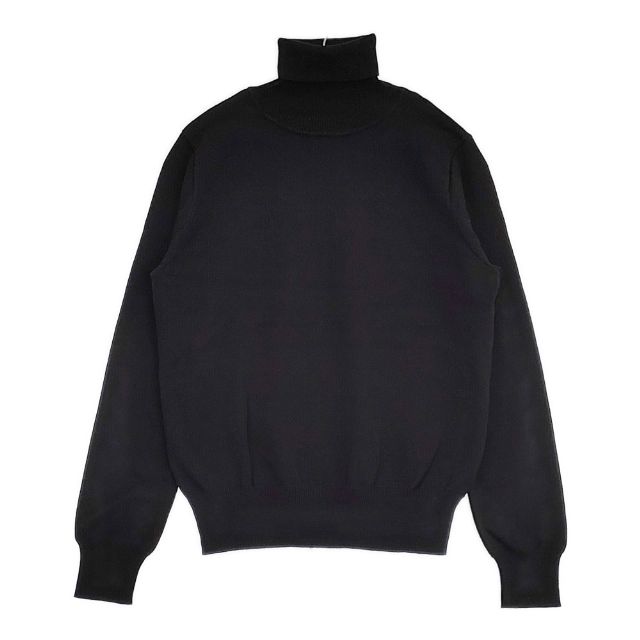 Sunny clouds 重宝ニットタートルの会 コットン サイズL セーター ニット ブラック レディース サニークラウズ【中古】6-0409M