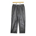 MM6/Maison Margiela フェイクレザー トラウザーズ S52KA0282 S53057 2021年モデル クロップドパンツ ブラック レディース エムエム6/メゾンマルジェラ【中古】4-1204T
