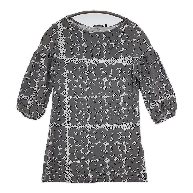 marimekko VARPUKKA サイズXS レーヨンストレッチ Tシャツ カットソー グレー レディース マリメッコ【中古】5-0731M