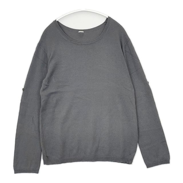 美品　マーガレットハウエル.モックネックセーター　カシミヤシルク　ネイビー　F 美品 マーガレットハウエル.モックネックセーター カシミヤシルク