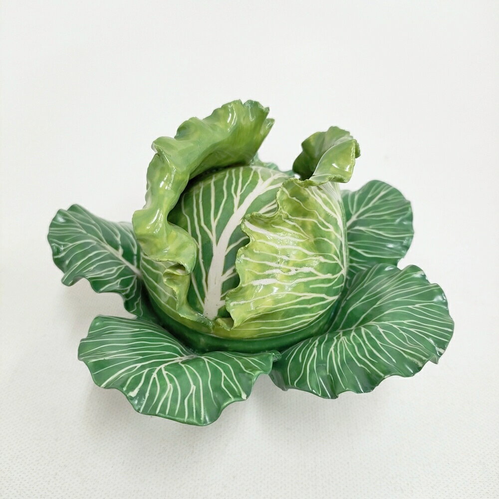 DIDIER GARDILLOU ����٥� PORCELAIN CABBAGE FORM BOX AND COVERS ƫ�� �� ���꡼�����š�5-1228G