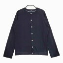 45R/45rpm スビンコットンニットクルーネック カーディガン ネイビー レディース フォーティーファイブアールピーエム【中古】5-0202M(4)