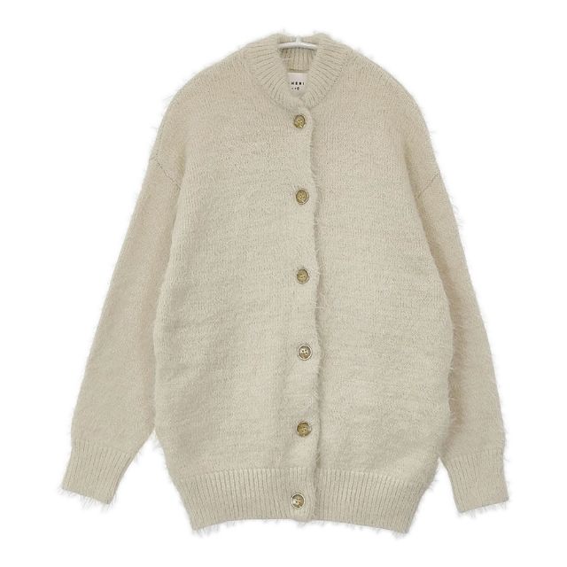Rakuten - AMERI FEATHER OVER CARDIGAN WITH VEST ベスト カーディガン セットアップ ツインニット セーター ニット ベージュ レディース アメリ【中古】5-1116T