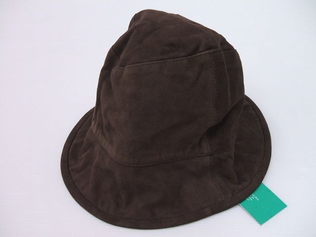 Deadwood リサイクルレザー スエード 新品タグ付 帽子 ハット ブラウン メンズ デッドウッド2-0822A∞