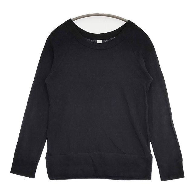 NOUVELLES DU PARADIS PLC9302 コットン 日本製 長袖Tシャツ カットソー ロンT ブラック レディース ヌーベルドゥパラディ6-0701M