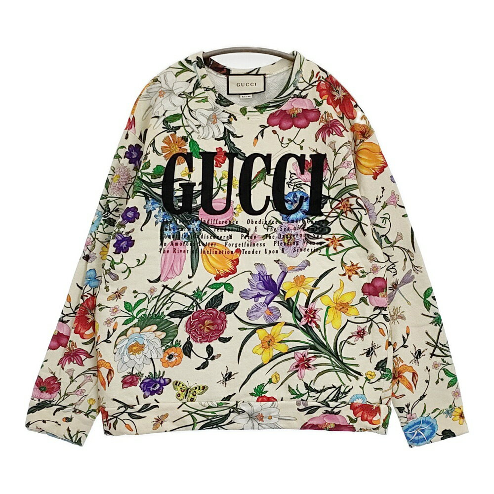gucci///////////////\\\\\\\\\\\\\\\\\\\\\\\\\\\\\\\\\\\\\\\\\\\\\\\\\\\\\\\\\\\\\\\' - GUCCI ボタニカル 総柄 花柄 サイズM ケリングジャパン 469250-XJAR4 トレーナー スウェット アイボリー レディース グッチ【中古】6-0505M