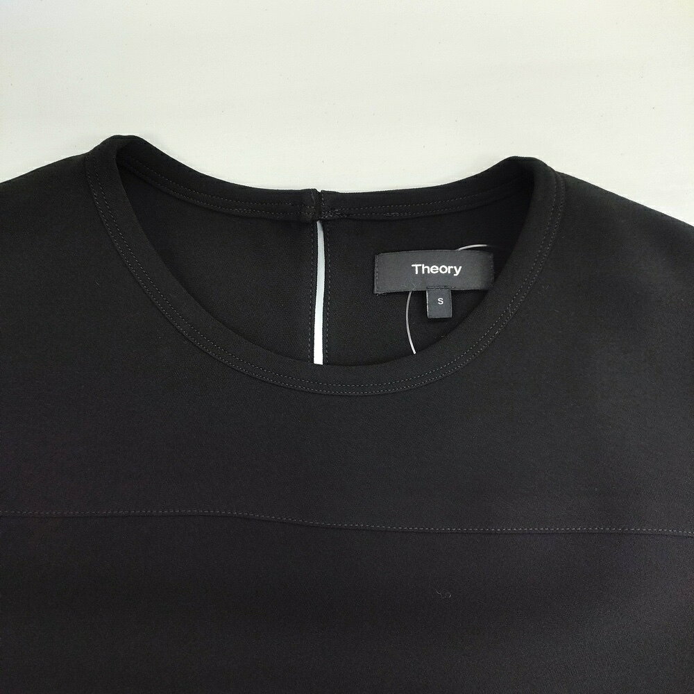ブランド古着の専門店 ジージーのtheory SYNTHETIC CREPE ORDAN ラップリボンブラウス 定価30800円 ノースリーブ サイズS ブラウス シャツ ブラック レディース セオリー【中古】6-0711S｜アングル3