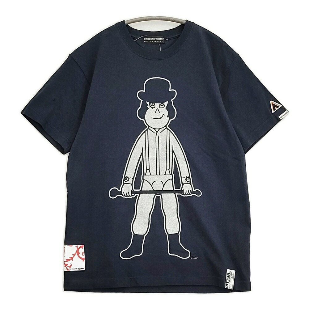 JETLINK ALEXANDER S STAND T-SHIRTS ver EX ROKI UNIFORMS 時計じかけのオレンジ ラメ 半袖Tシャツ カットソー ネイビー メンズ ジェットリンク6-0501S