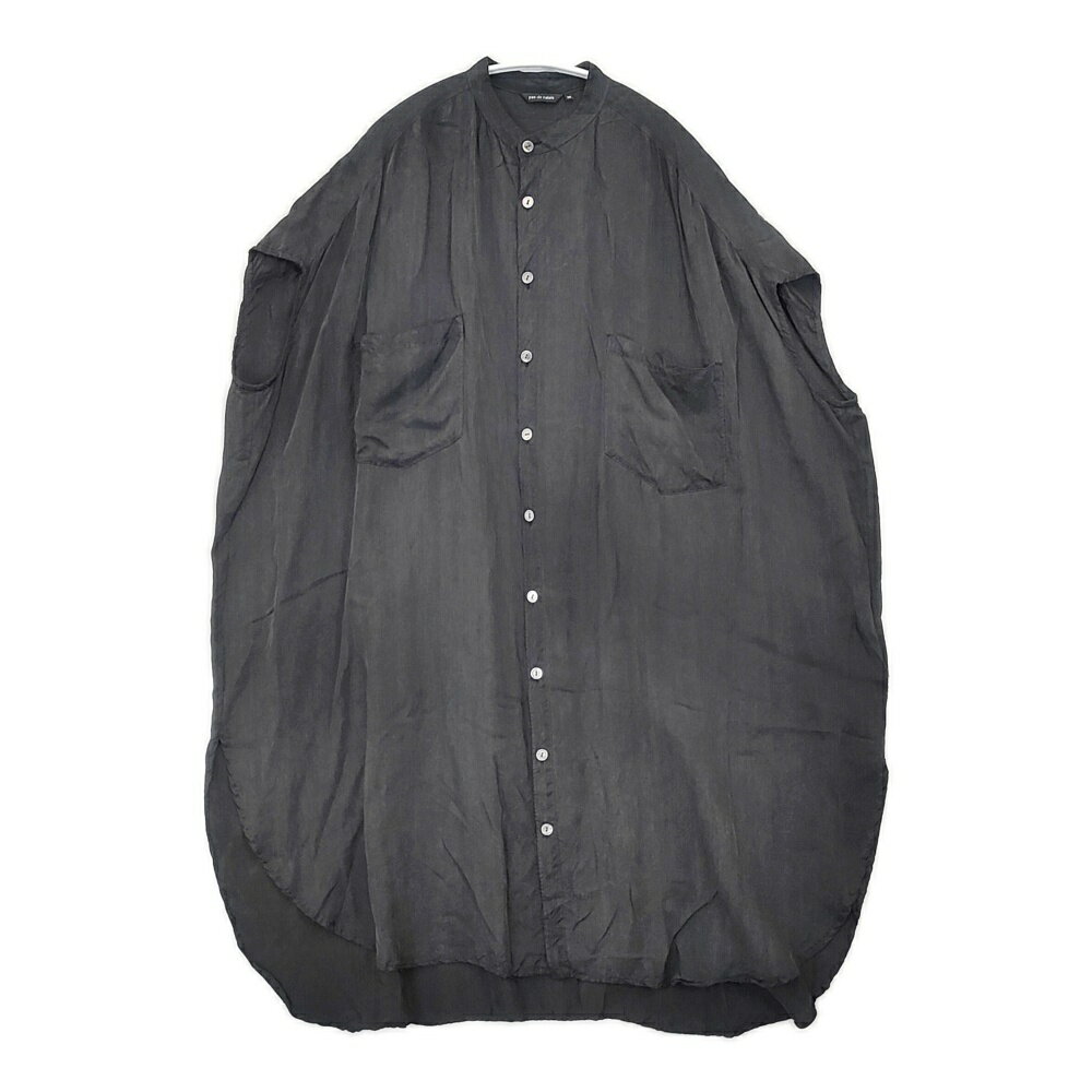 Rakuten - pas de calais キュプラフィブリルワンピース ノースリーブ サイズ36 定価35200円 シャツワンピース ワンピース 23SS ブラック レディース パドカレ【中古】6-0501S
