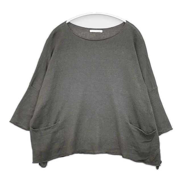Rakuten - vie evam eva V241K929 linen wide pullover 定価24200円 ワイド セーター ニット グレー レディース ヴィー エヴァムエヴァ【中古】6-0429M