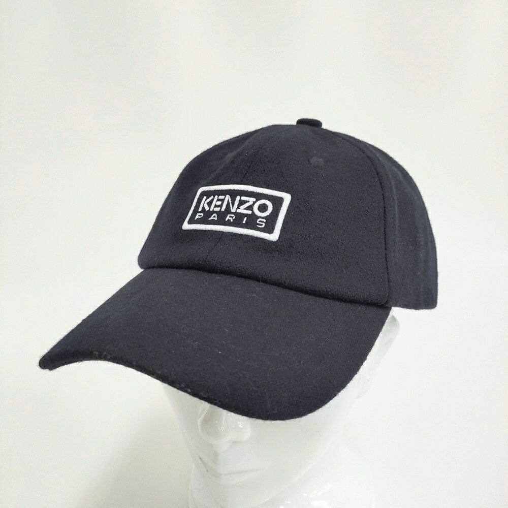 【お買い得】kenzo ニット帽　黒　ロゴ　シンプル ケンゾー KENZO 帽子 ニット帽 ビーニー ニット キャップ FD68BU180KWA