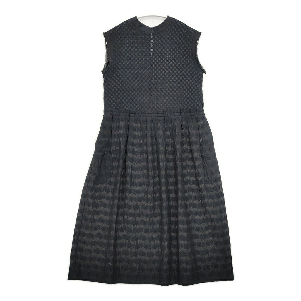 Rakuten - ANTIPAST 刺繍 EOP197 サイズ1 コットンラミー ノースリーブ ワンピース 24SS ブラック レディース アンティパスト【中古】6-0329S