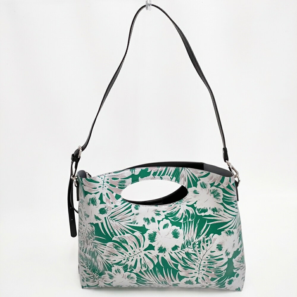 Rakuten - Gianni Chiarini Design 未使用品 GUM 花柄 2way ショルダーバッグ ホワイト グリーン レディース ジャン二キアリ―ニデザイン【中古】6-0323G