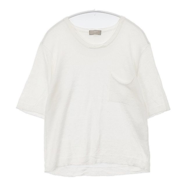 マーガレットハウエル　綿×麻　プルオーバーシャツ　長袖　アイボリー　美品 マーガレットハウエル 綿×麻 プルオーバーシャツ 長袖 アイボリー 美品