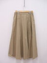 SARAH WEAR タイプライターラップスカート サイズ1 スカート ベージュ レディース サラウェア【中古】2-0726M