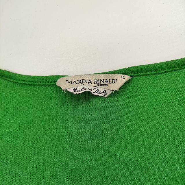 MARINA RINALDI イタリア製 半袖 ワンピース オーバーサイズカットソー XL チュニック ライトグリーン レディース マリナリナルディ【中古】5-0621S