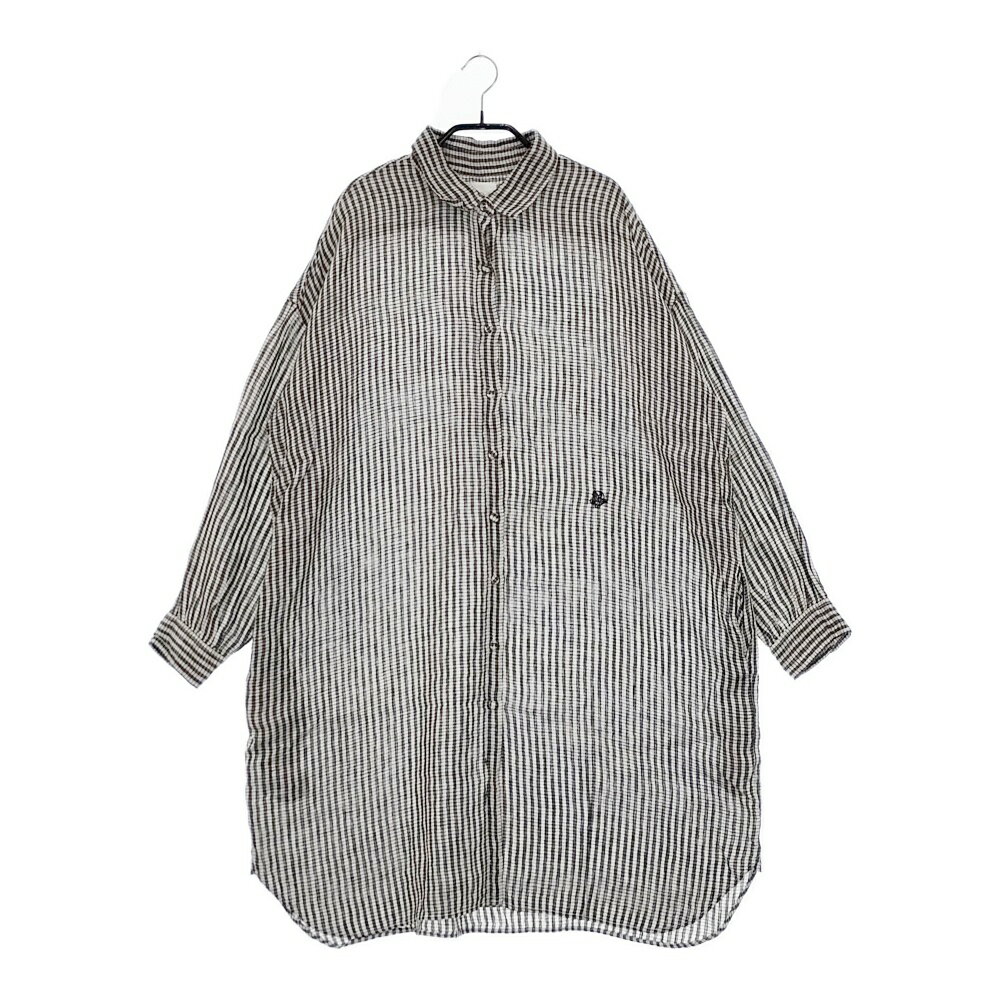 maison de SOIL シャツワンピース チェック柄 チュニック ブラック ホワイト レディース メゾンドソイル【中古】5-0310M