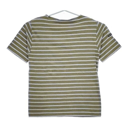 SAINT JAMES ボーダー ボートネック T4 半袖Tシャツ カットソー カーキ ライトブルー レディース セントジェームス【中古】5-0517S SAINT JAMES ボーダー ボートネック T4 半袖Tシャツ カットソー カーキ ライトブルー レディース セントジェームス【中古】5-0517S